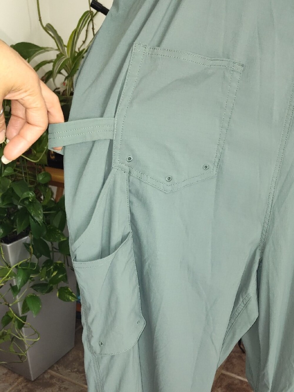 Duluth Trading Co. Sage Green Utility Overalls - Picture 7 of 9